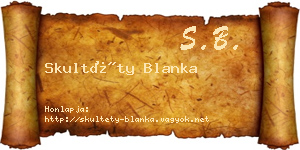 Skultéty Blanka névjegykártya